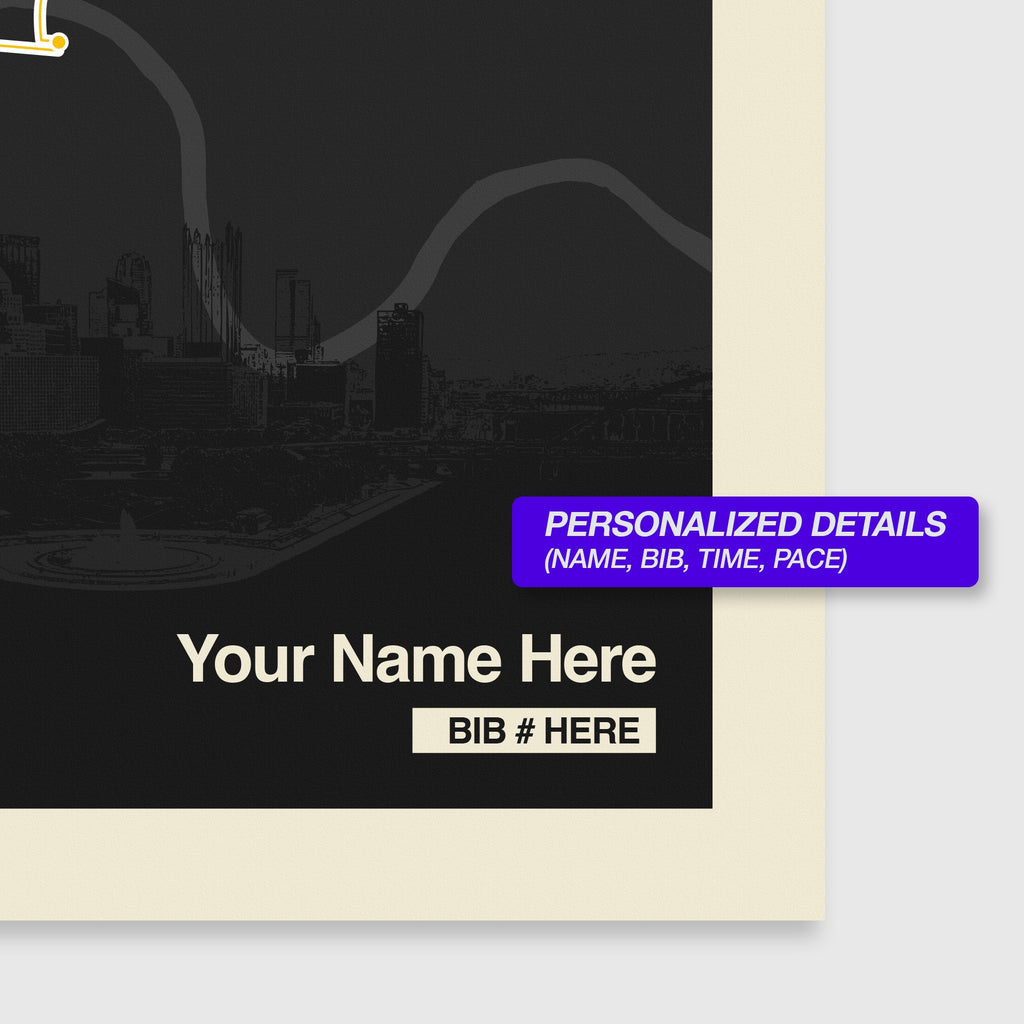 Pittsburg Marathon Personalized Race Print