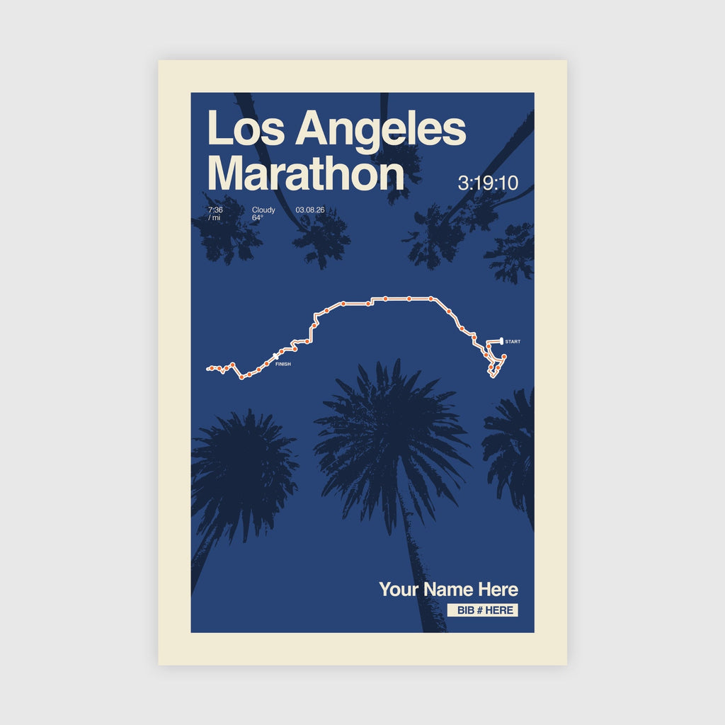 Los Angeles Marathon Personalized Race Print