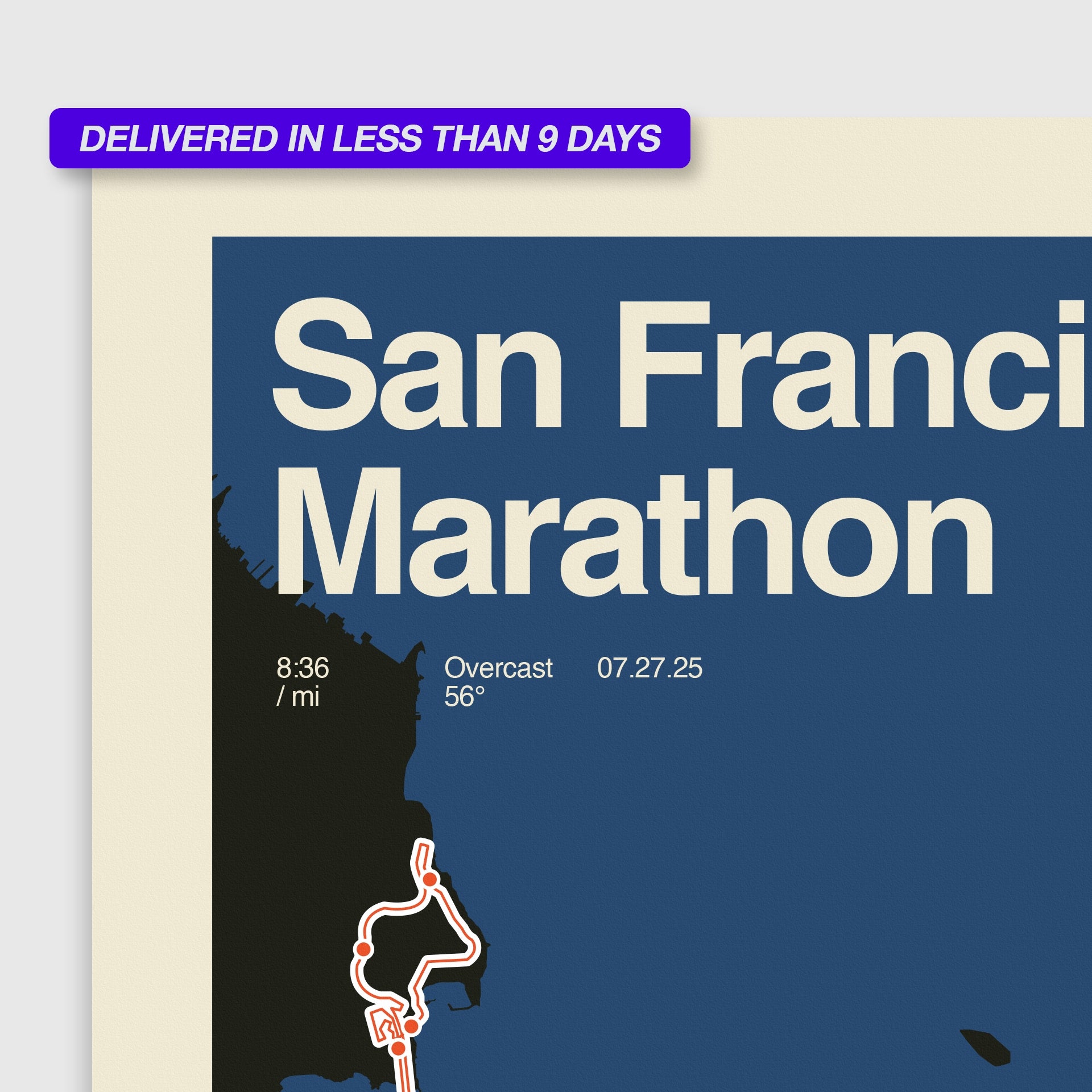 San Francisco Marathon Personalized Race Print
