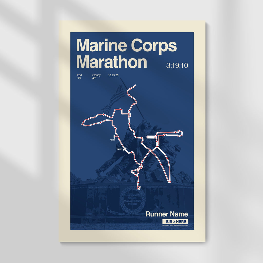 Marine Corps Marathon Personalized Race Print