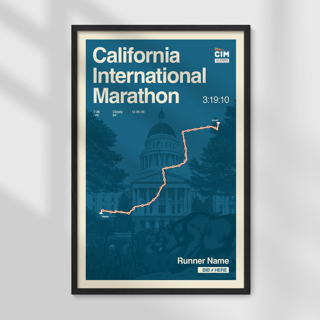 California International Marathon (CIM) Personalized Race Print