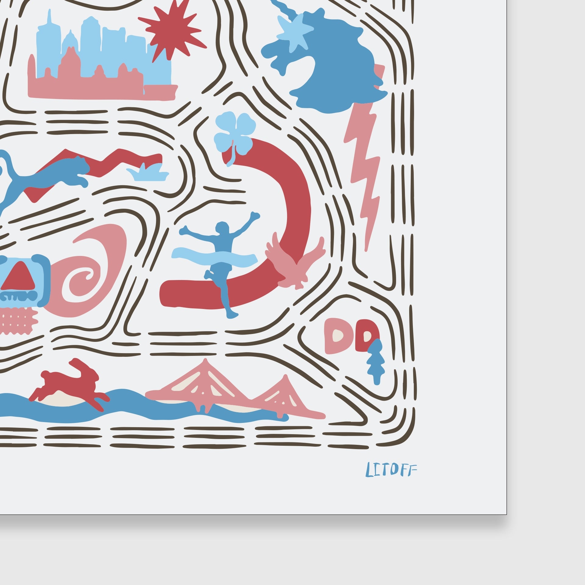 Boston, MA Running Map Print | Litoff Studios x Trackstar