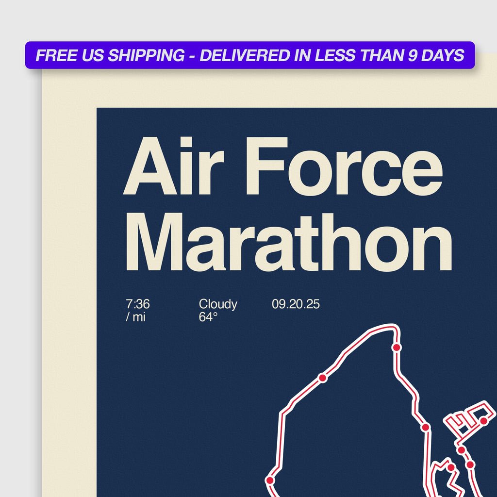Air Force Marathon Personalized Race Poster