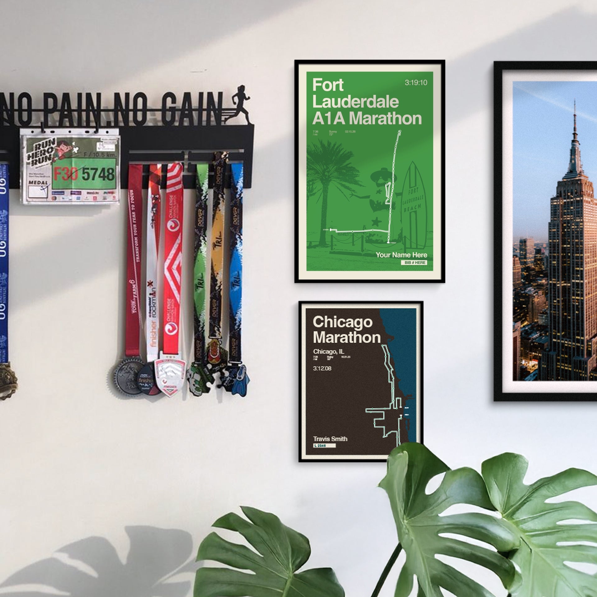 Ft. Lauderdale Marathon Personalized Race Print