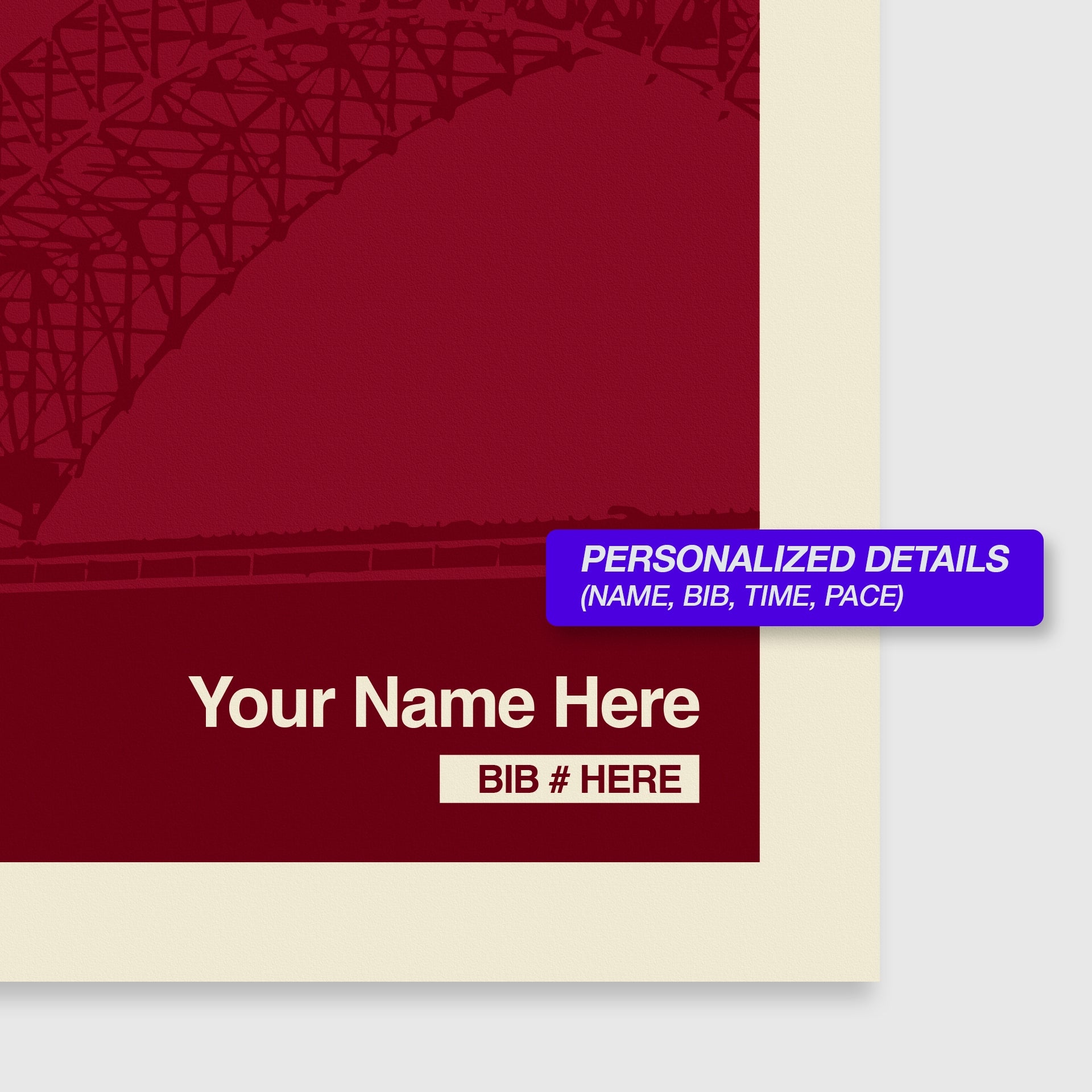 Memphis Marathon Personalized Race Print