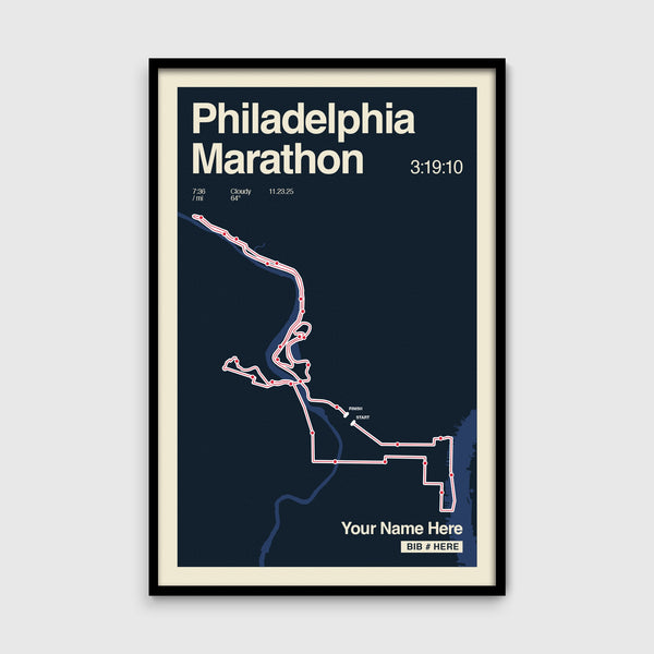 Philadelphia Marathon Personalized Race Print
