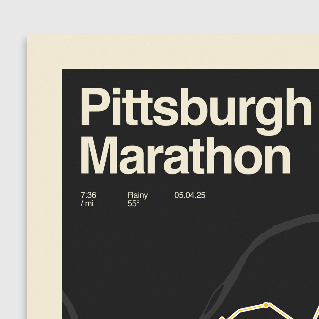 Pittsburg Marathon Personalized Race Print