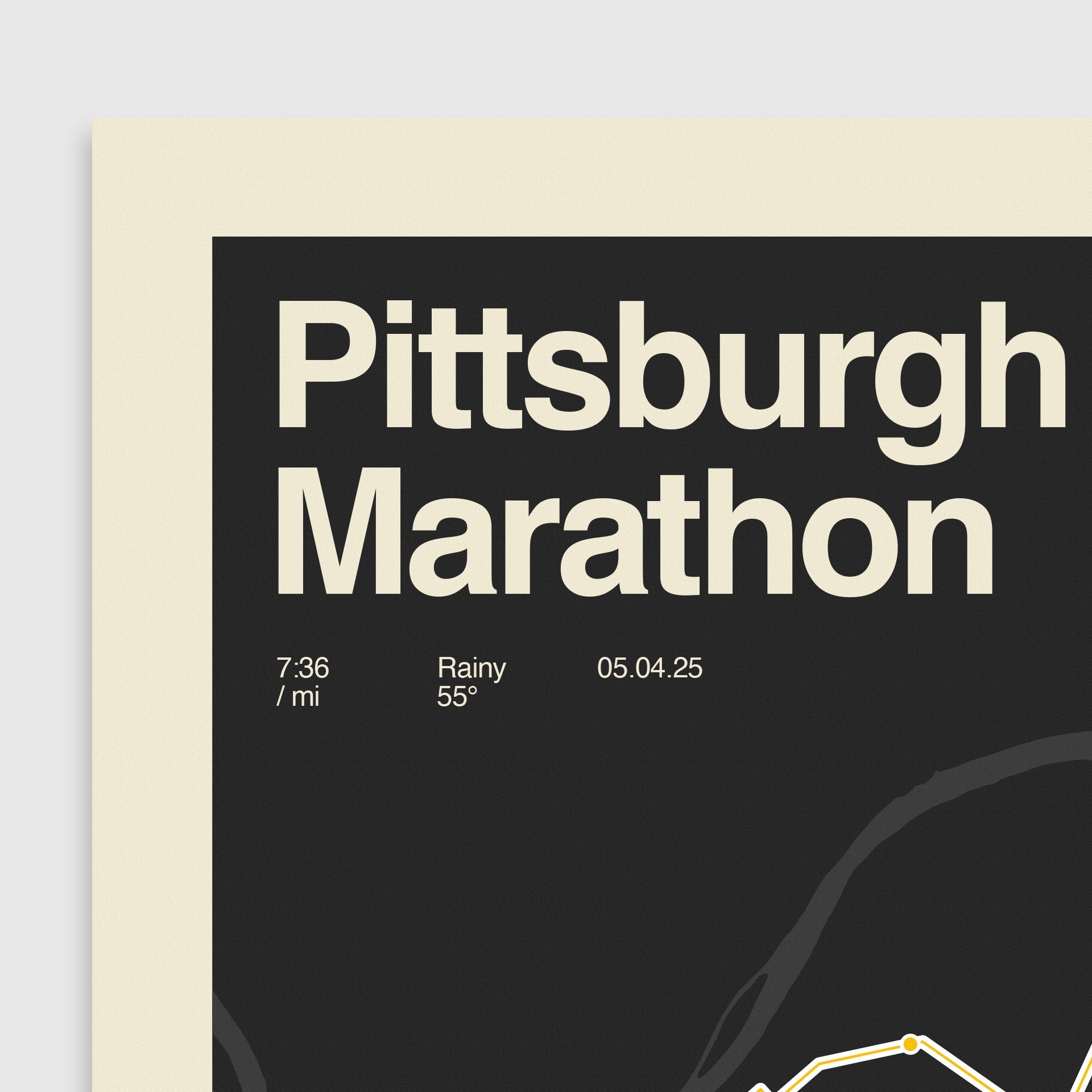 Pittsburg Marathon Personalized Race Print