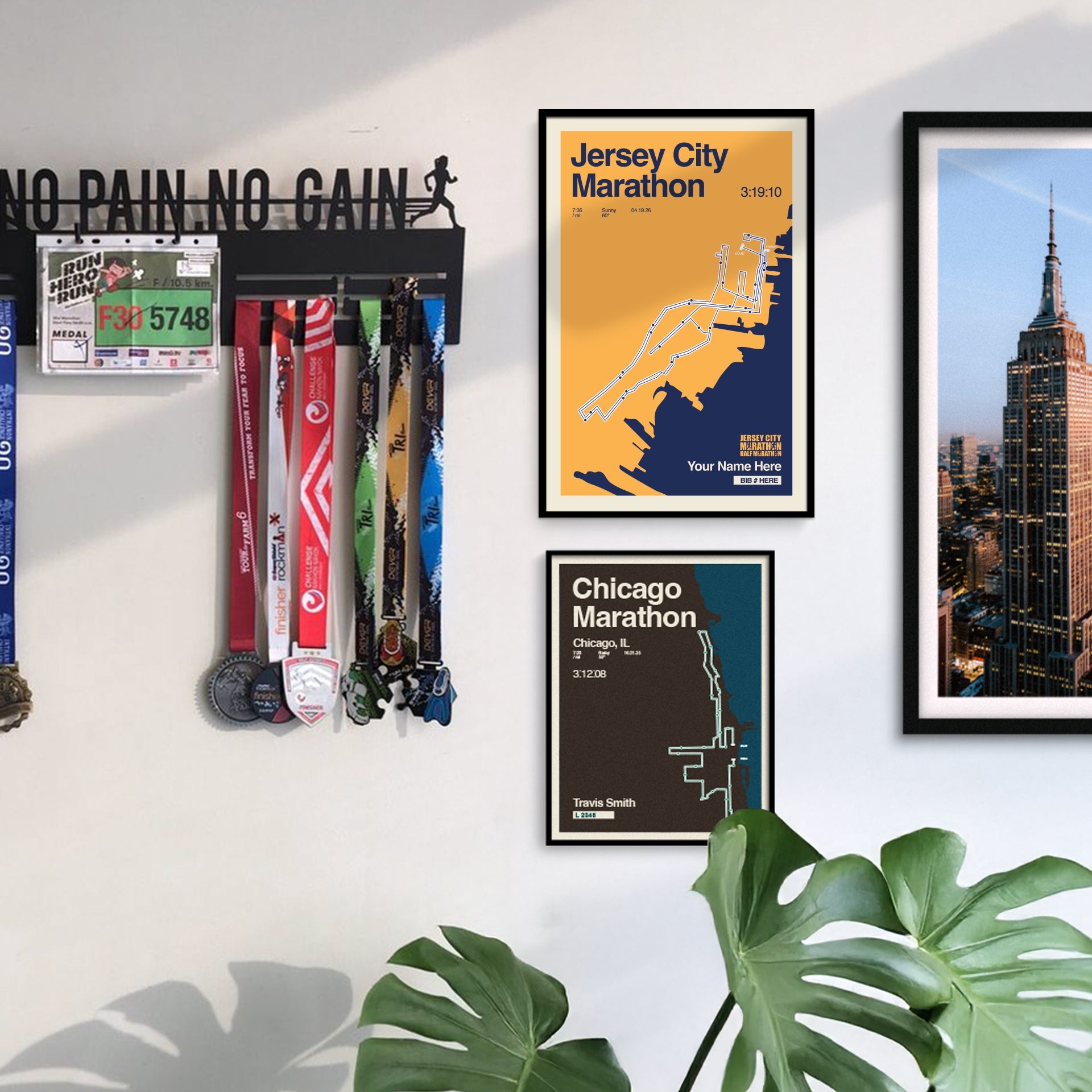 Jersey City Marathon Personalized Race Print