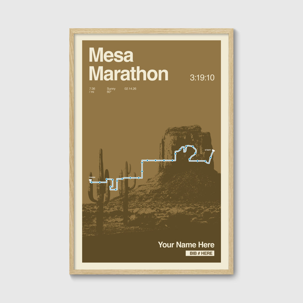 Mesa Marathon Personalized Race Print