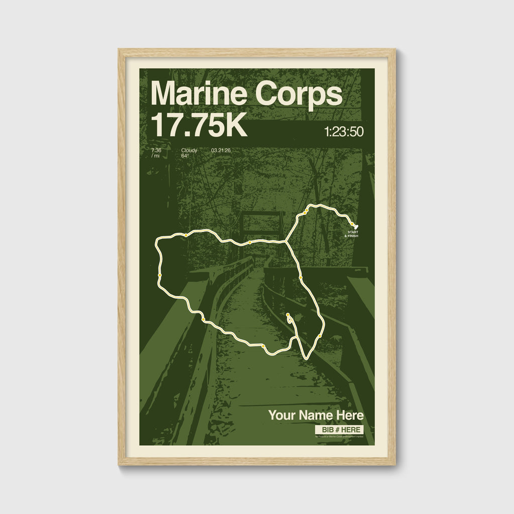 Marine Corps 17.75k Personalized Race Print