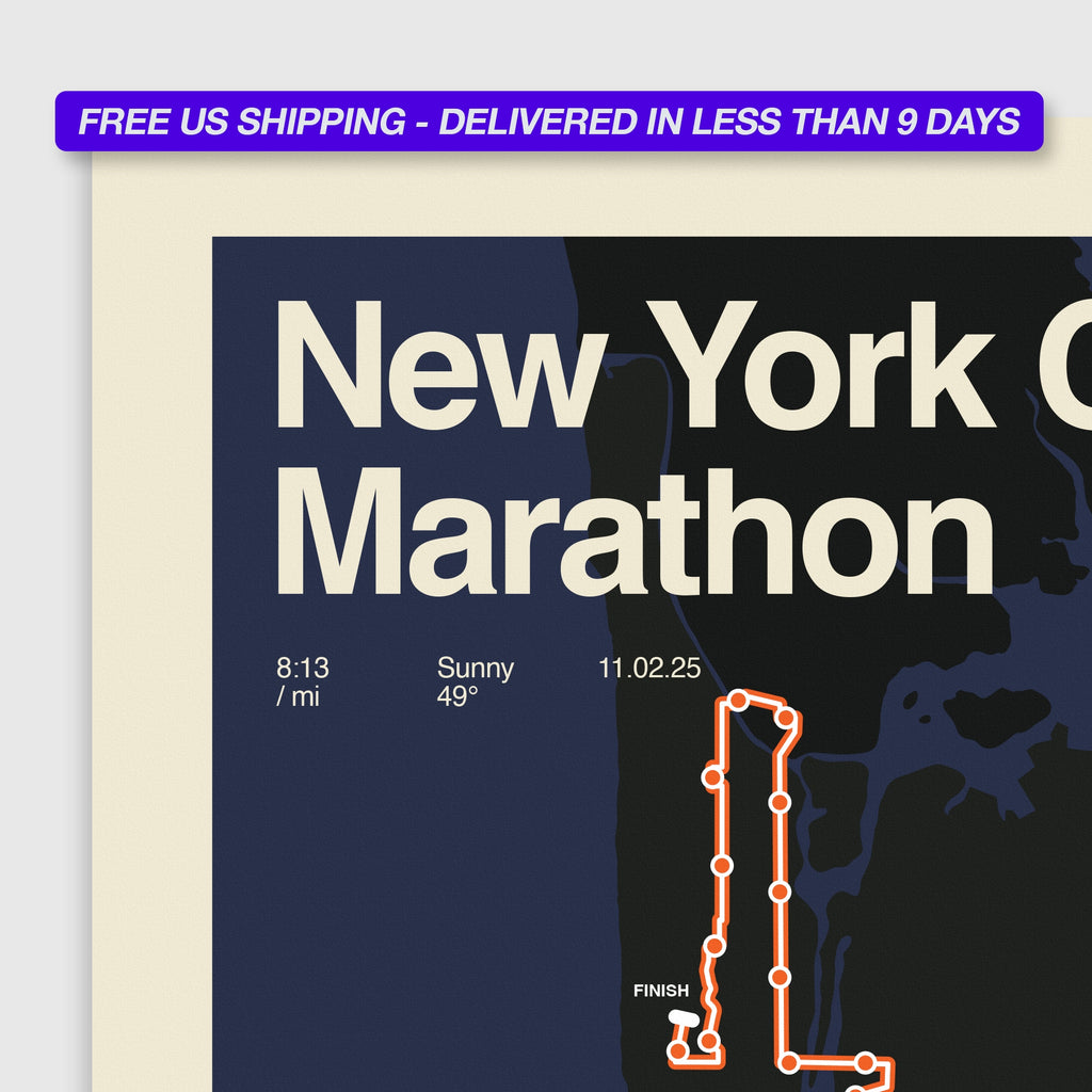 New York City Marathon Personalized Race Print