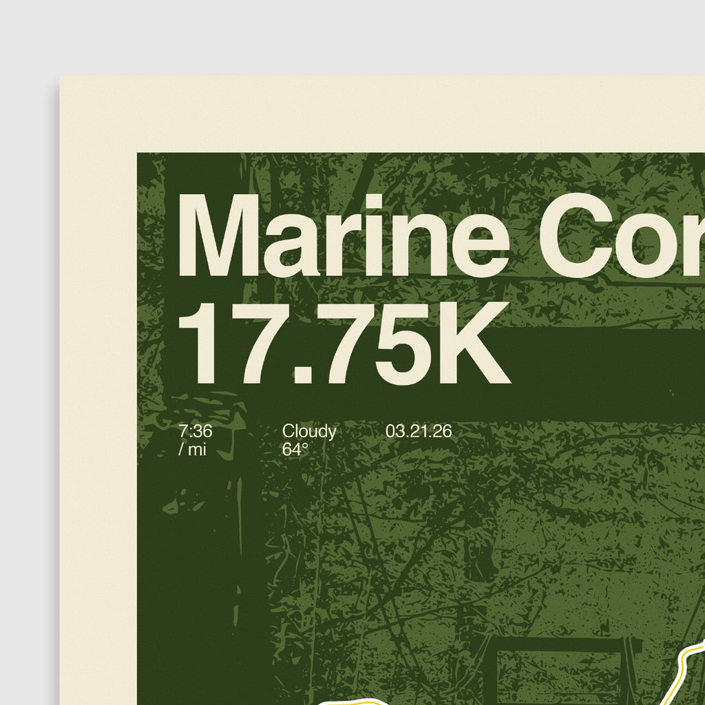 Marine Corps 17.75k Personalized Race Print