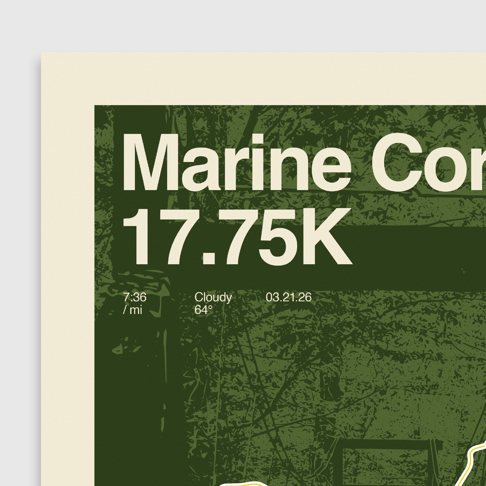 Marine Corps 17.75k Personalized Race Print