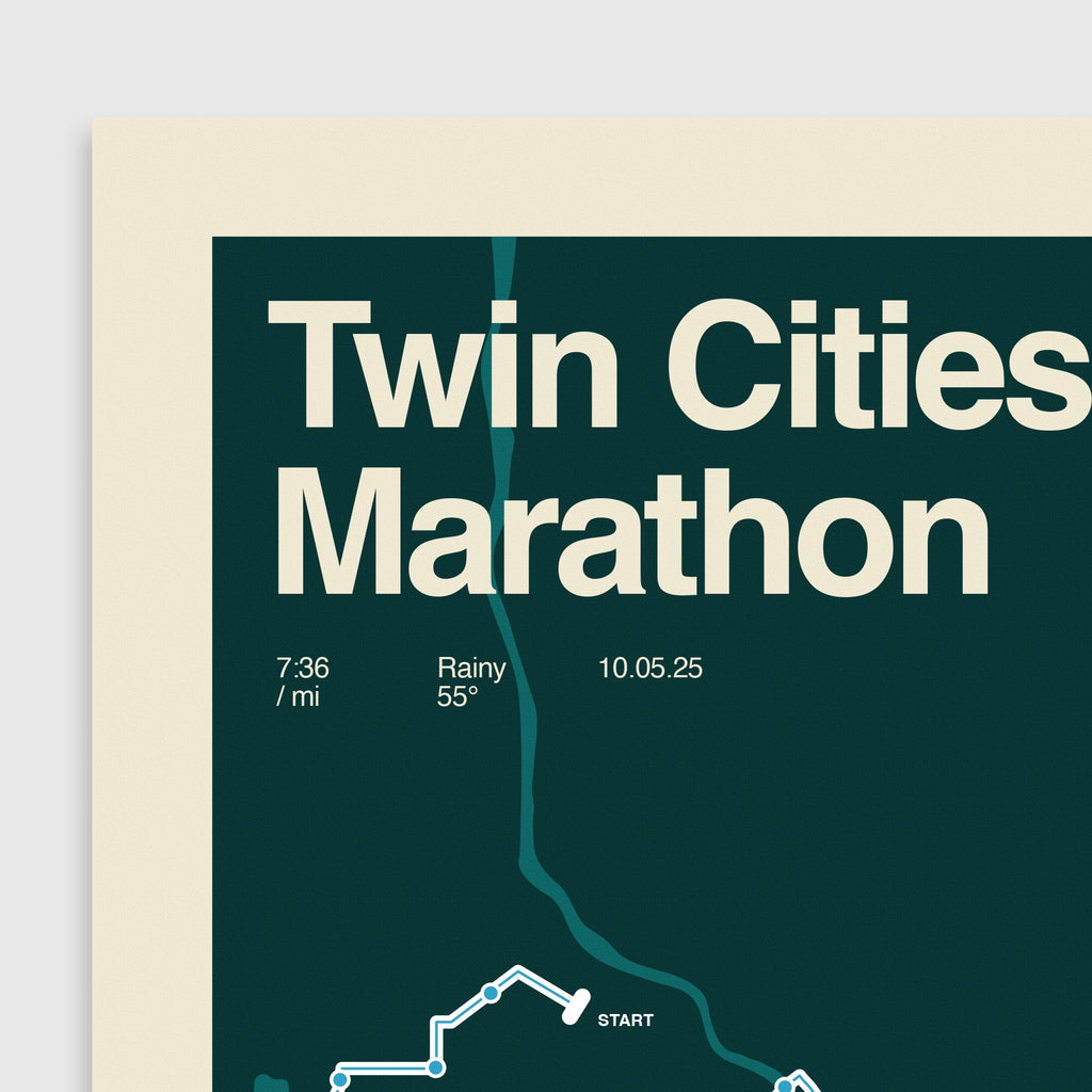 Twin Cities Marathon Personalized Race Print