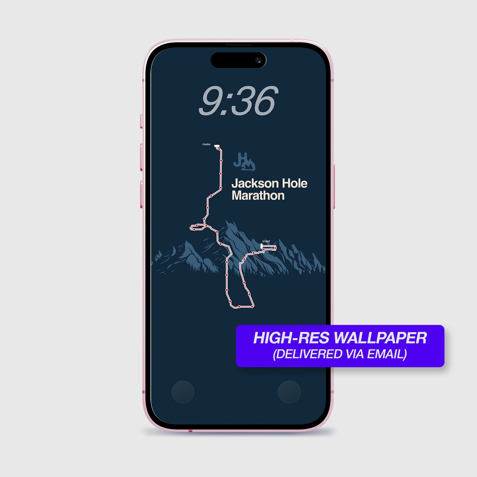 Jackson Hole Marathon Personalized Race Poster