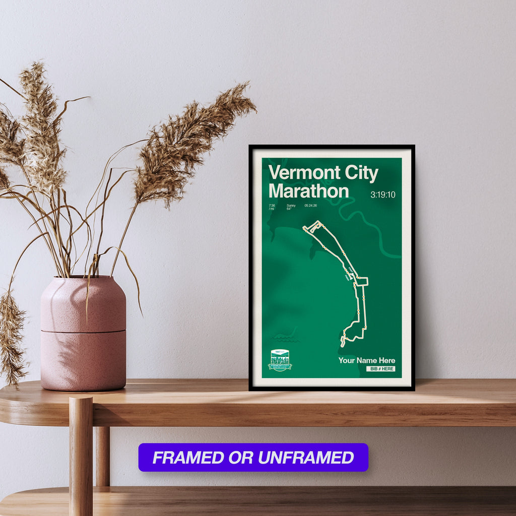 Personalized Vermont City Marathon Poster