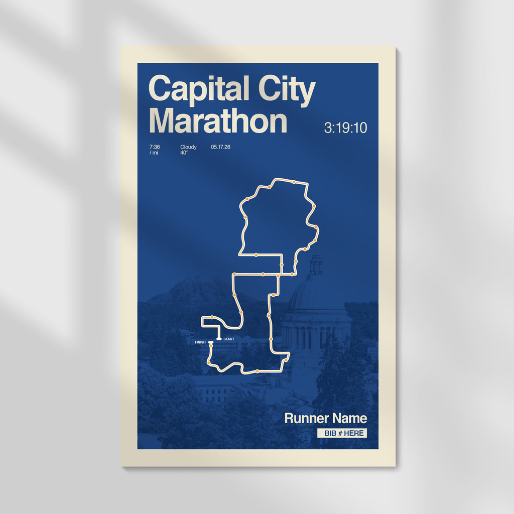 Capital City Marathon Personalized Race Print