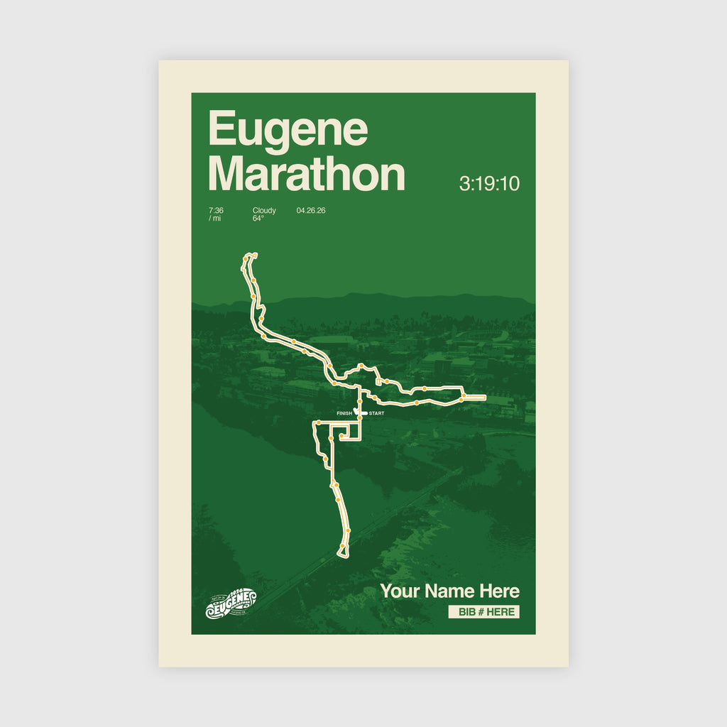 Eugene Marathon (+ Half Marathon) Personalized Poster