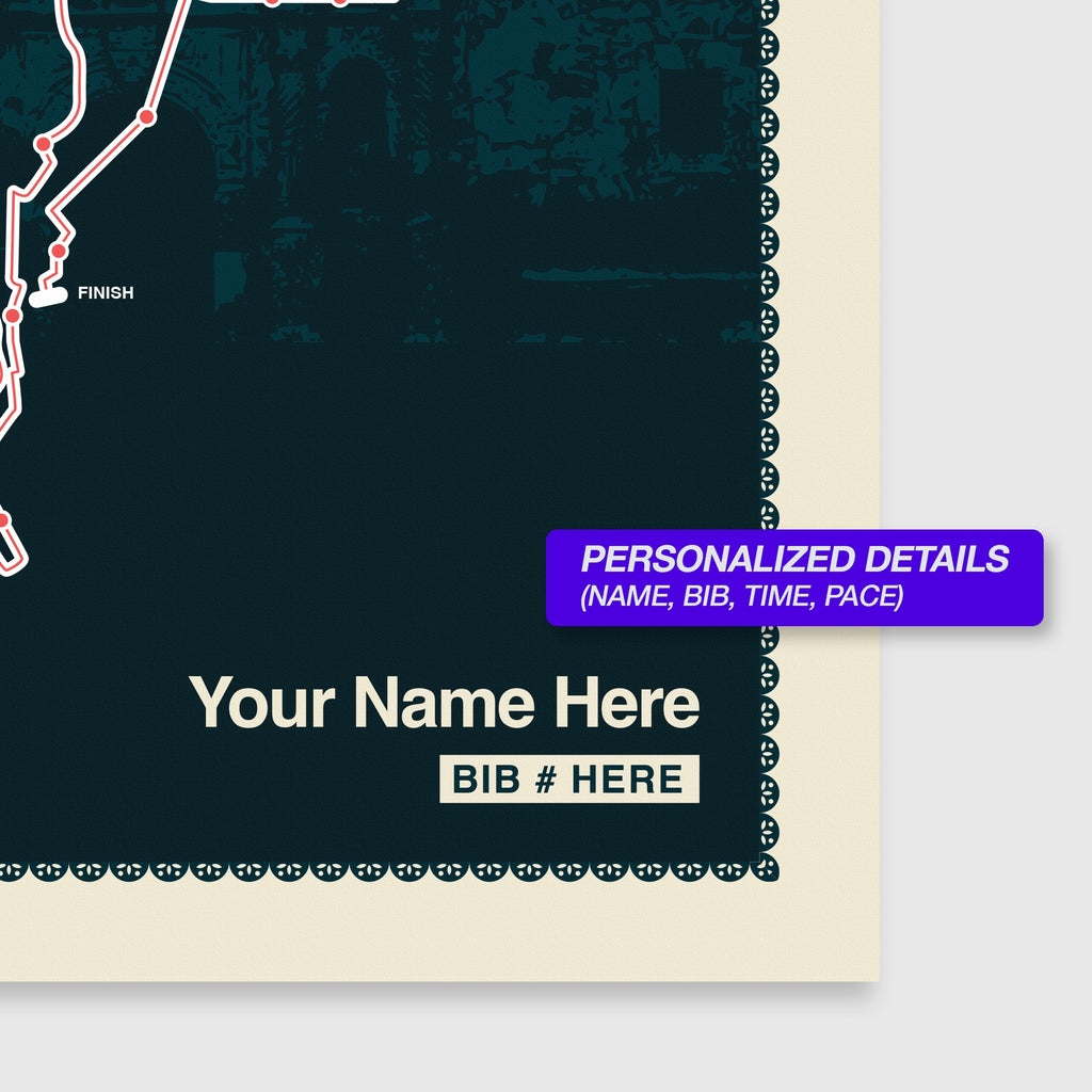 San Antonio Marathon Personalized Race Print