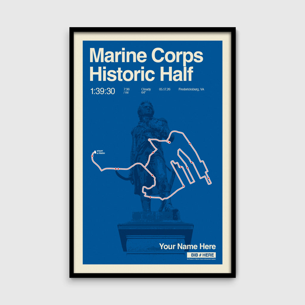 Personalized Marine Corps Historic Half Poster