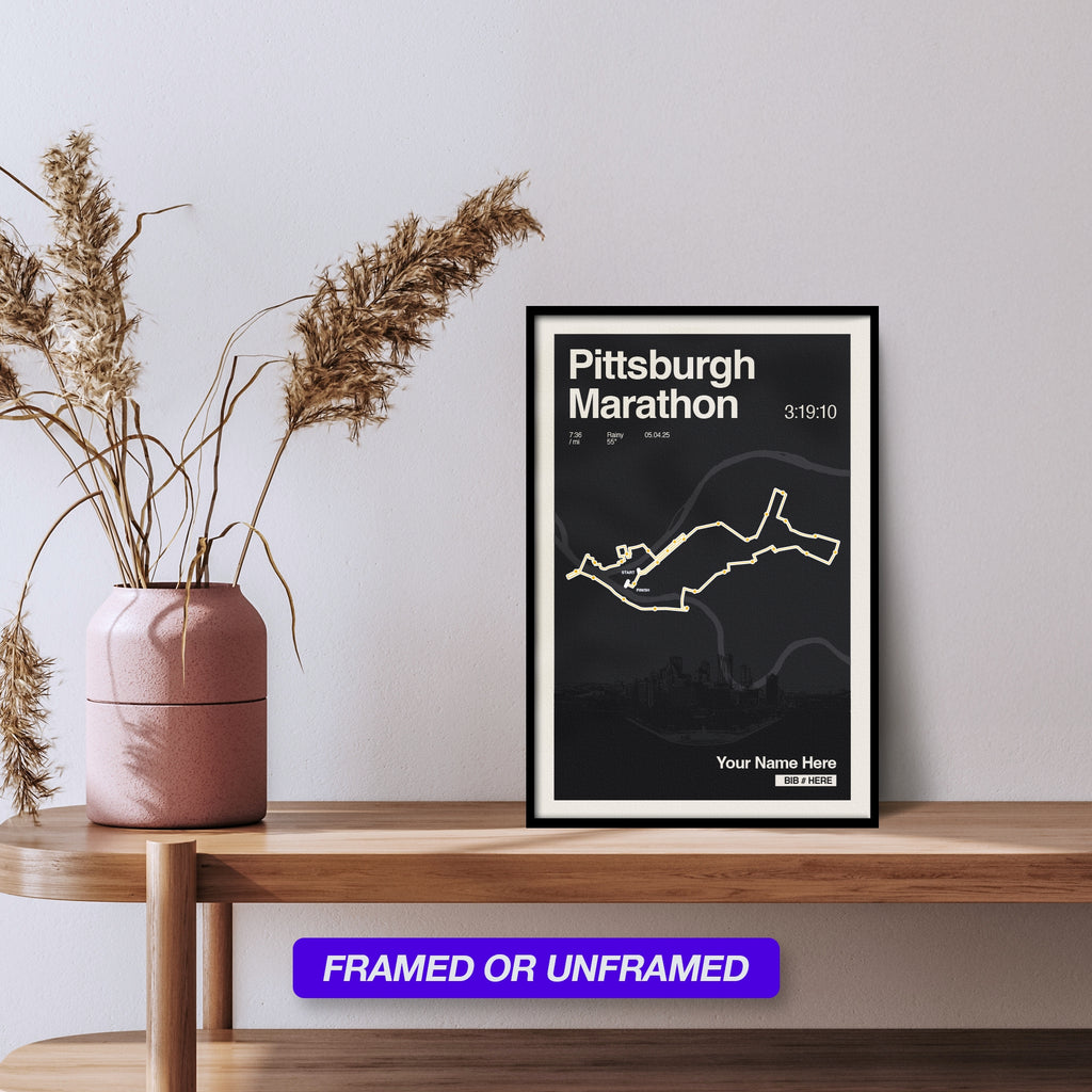 Pittsburg Marathon Personalized Race Print