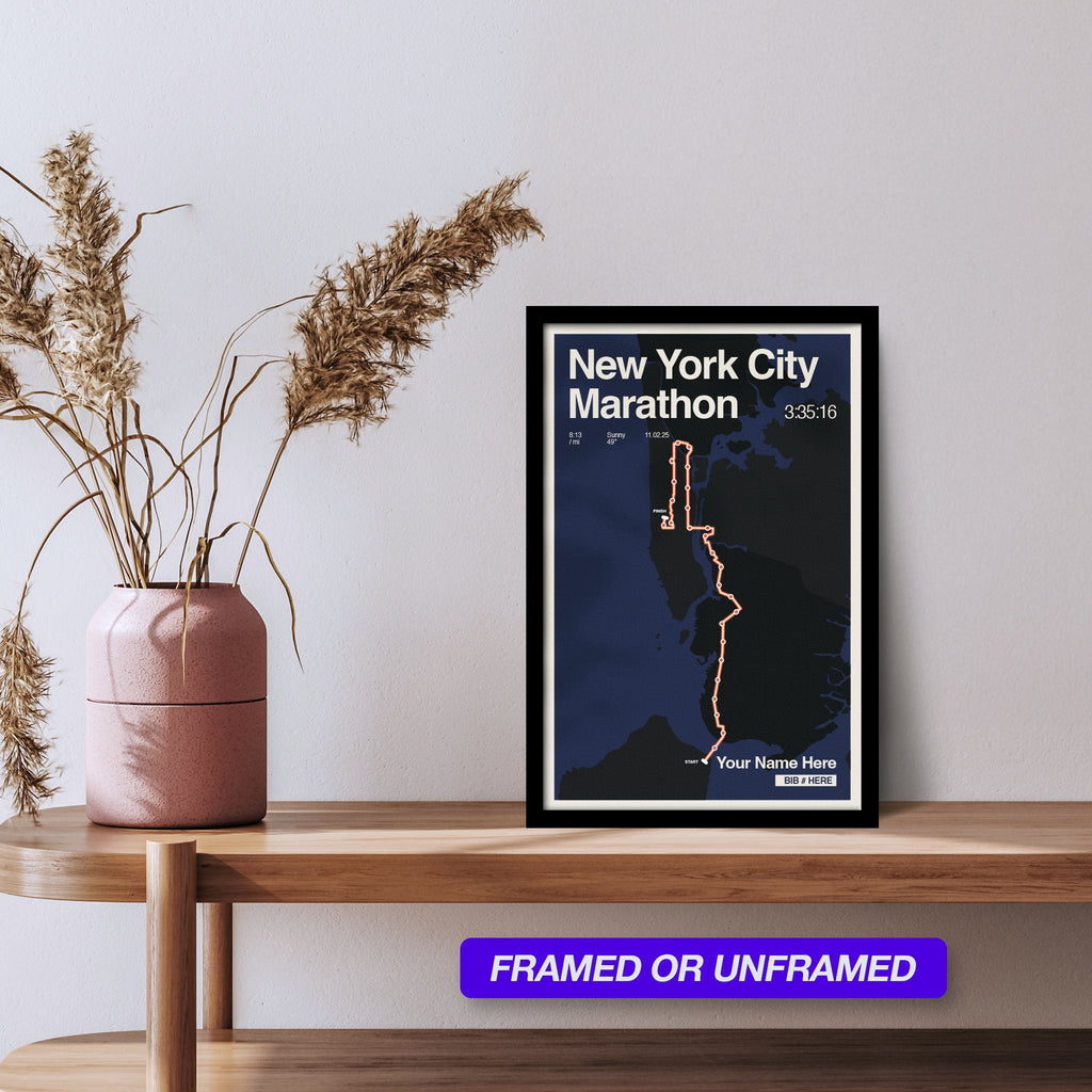 New York City Marathon Personalized Race Print