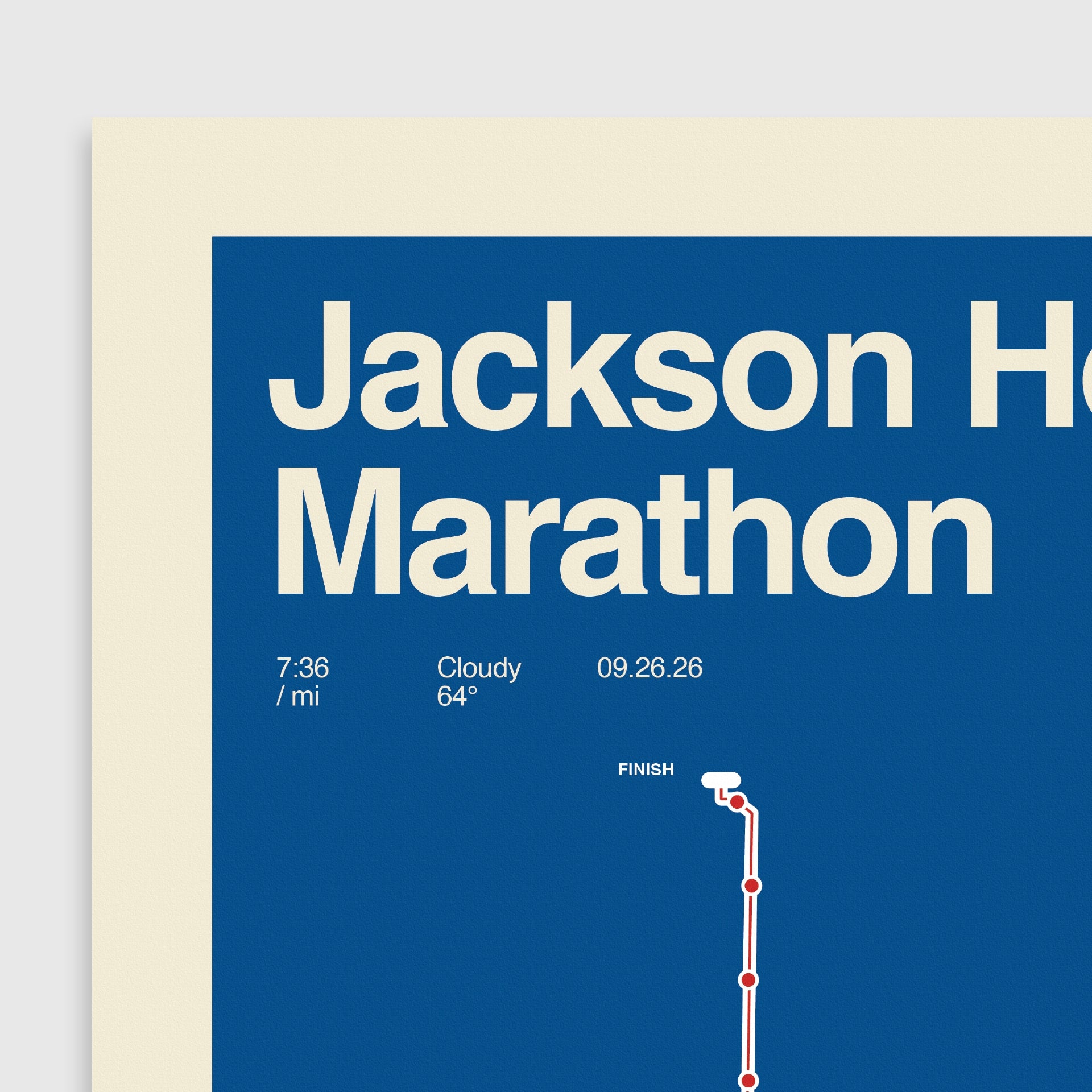 Jackson Hole Marathon Personalized Race Print