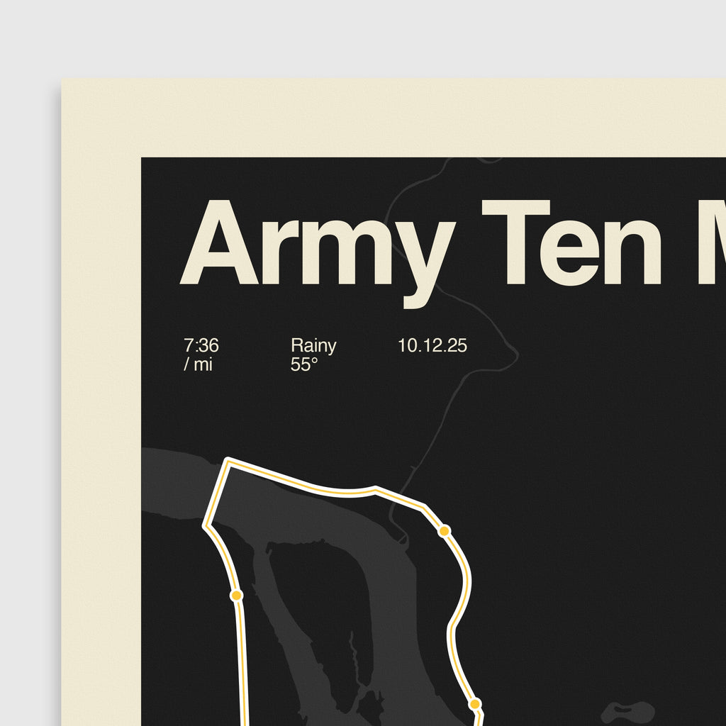 Army Ten Miler Personalized Race Print