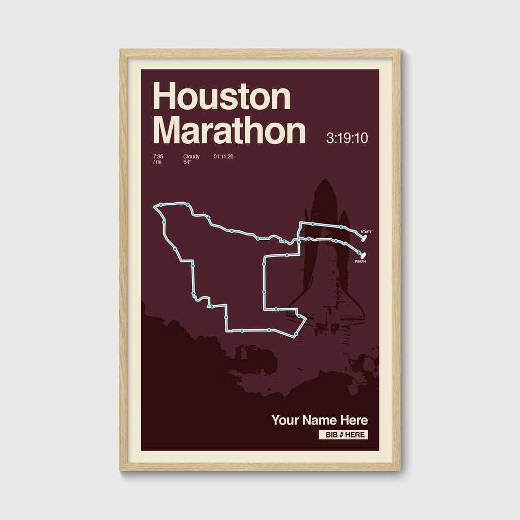 Houston Marathon Personalized Race Print
