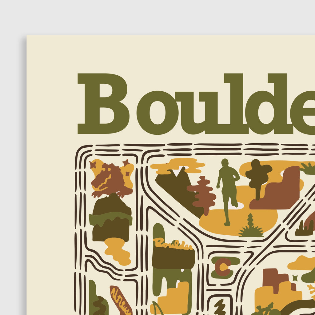 Boulder, CO Running Map Print | Litoff Studios x Trackstar