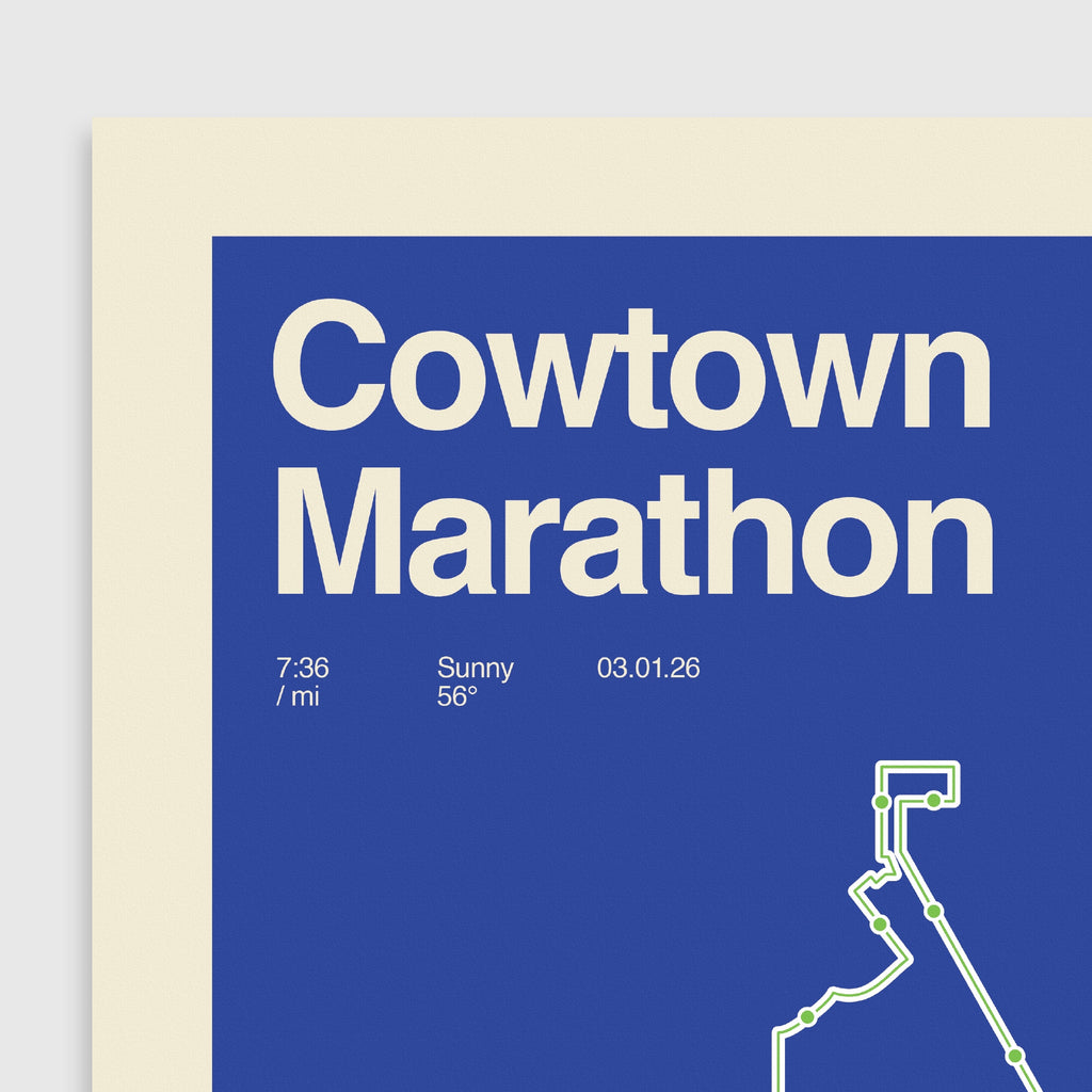 Cowtown Marathon Personalized Race Print