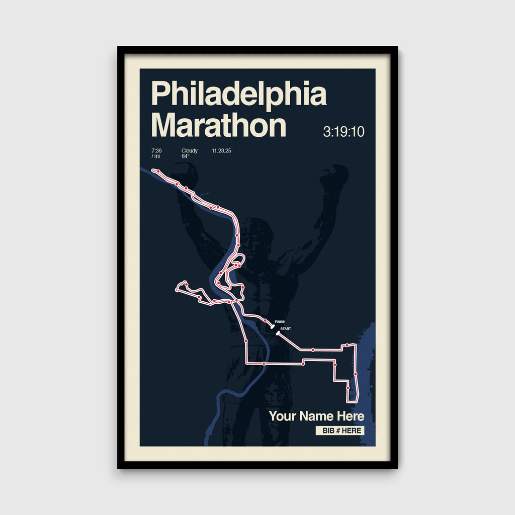 Philadelphia Marathon Personalized Race Print