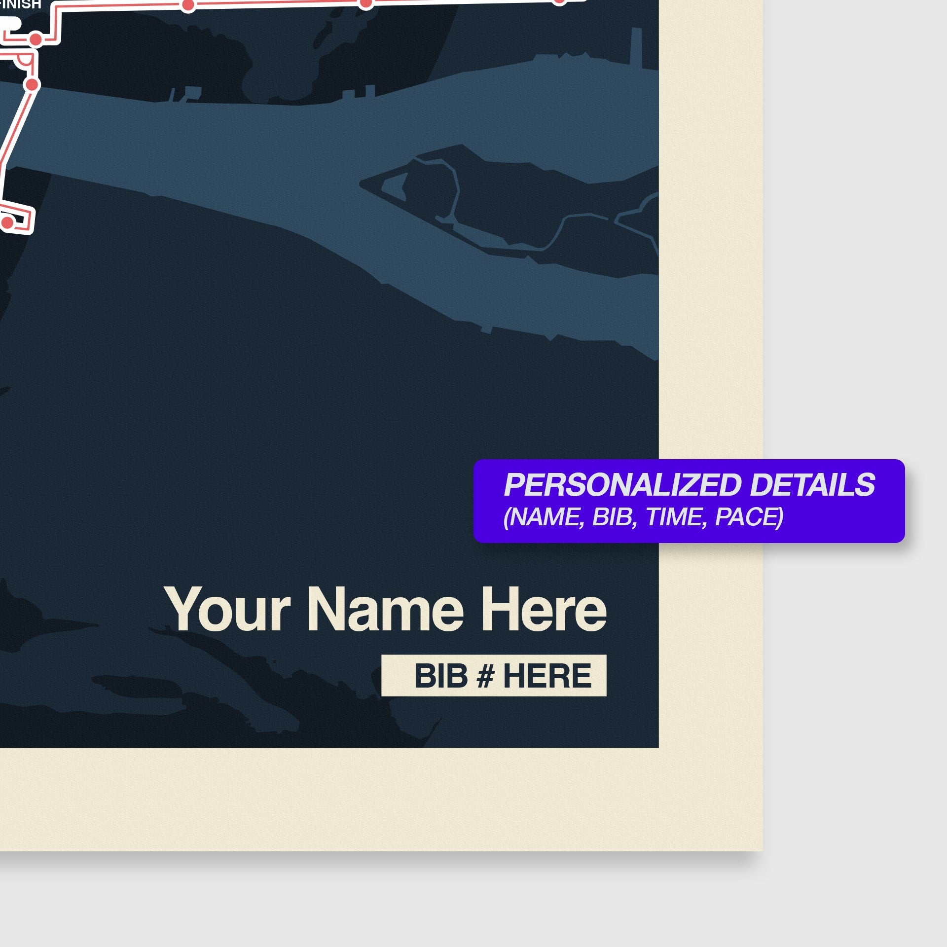 Detroit Marathon Personalized Race Print