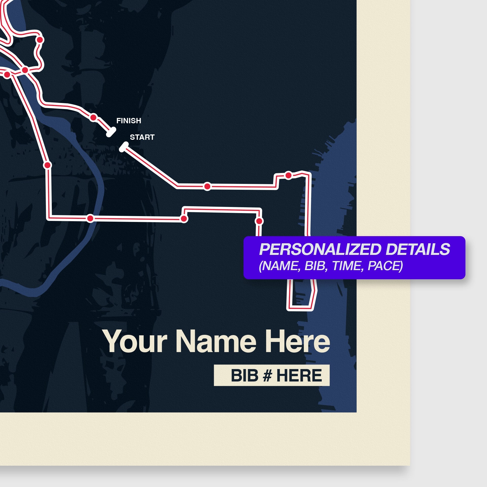 Philadelphia Marathon Personalized Race Print