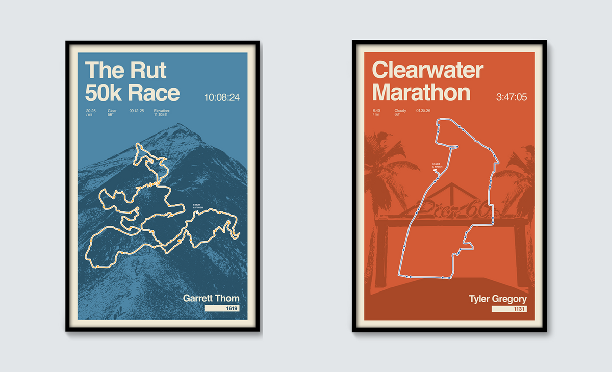 Eugene Marathon (+ Half Marathon) Personalized Poster – Trackstar