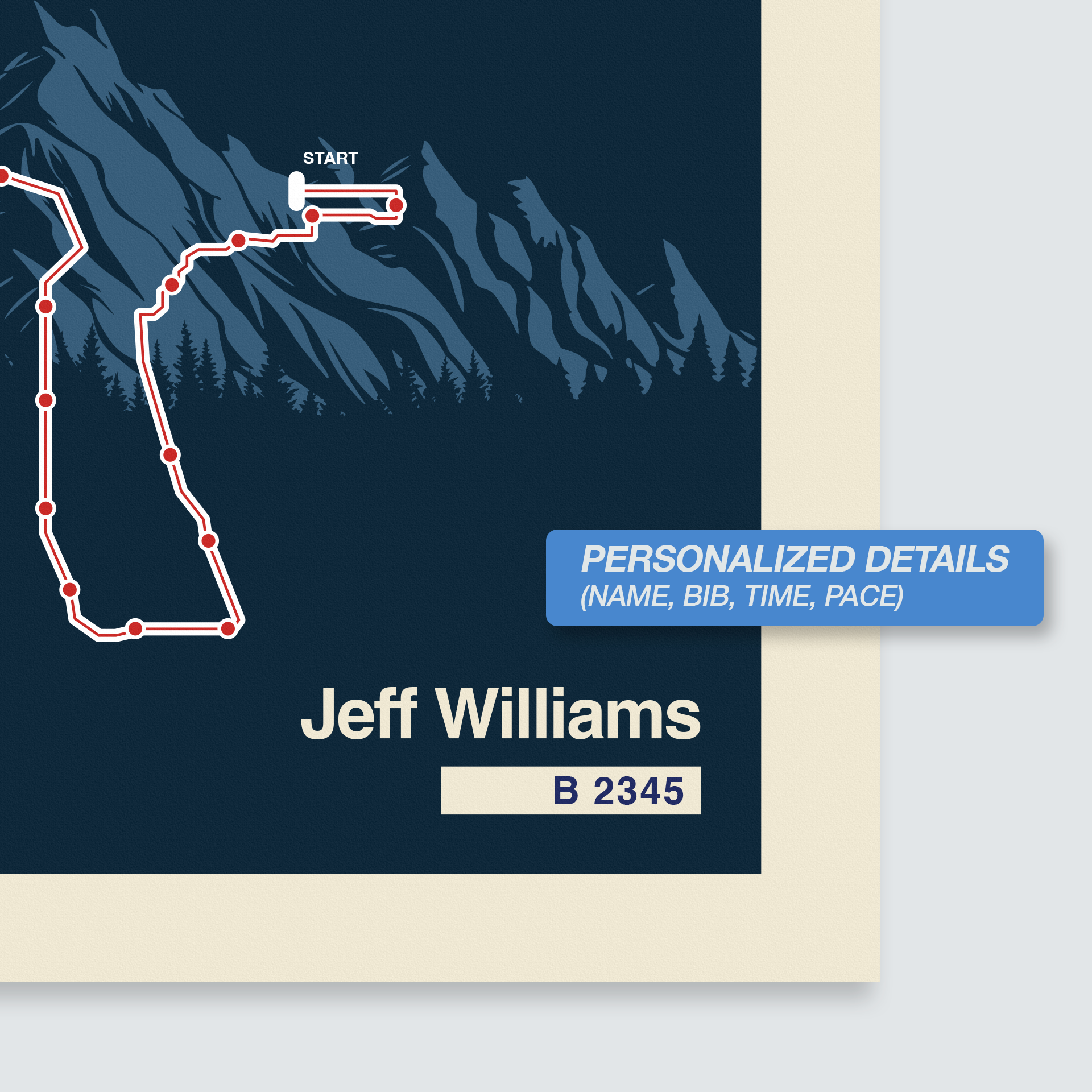 Jackson Hole Marathon Personalized Race Poster