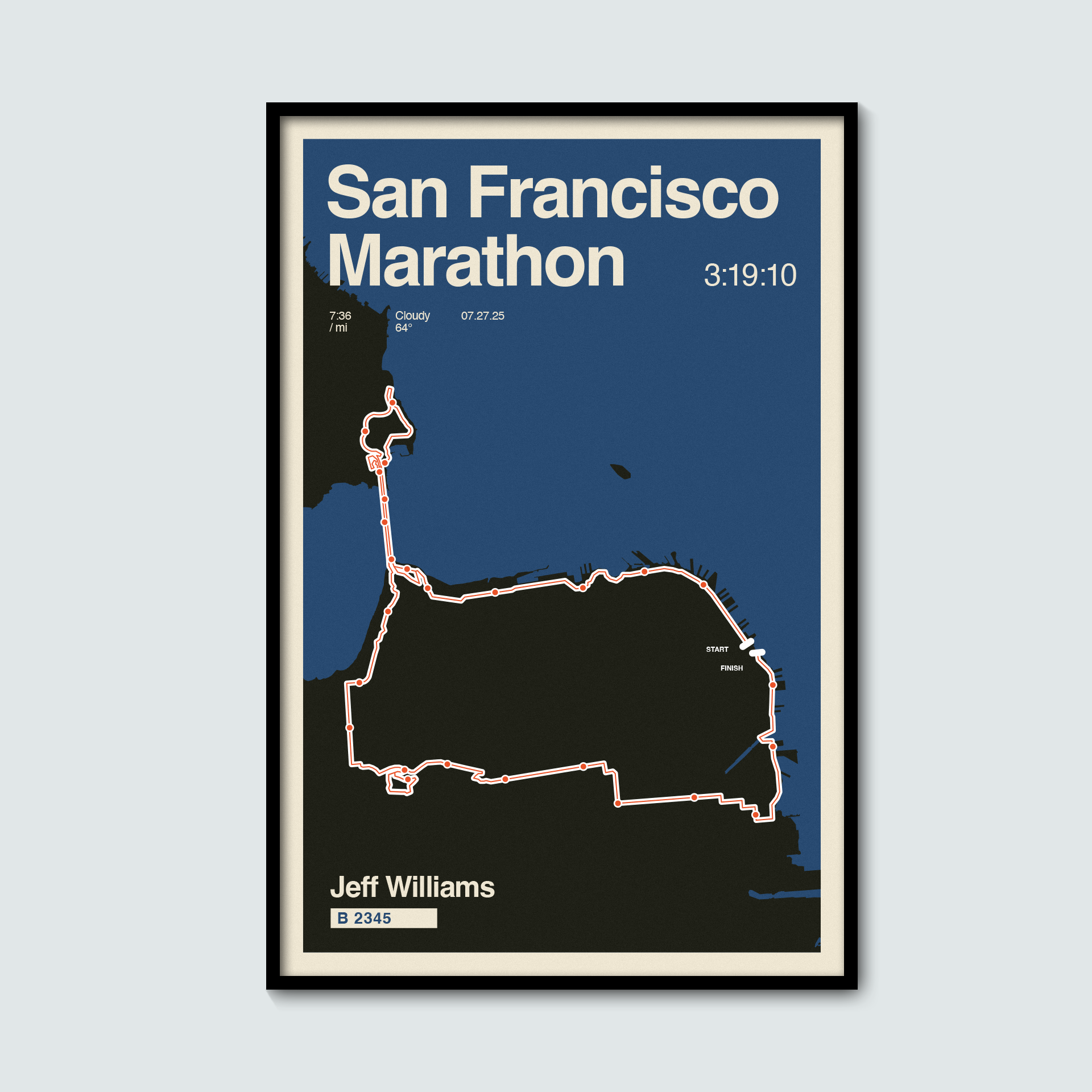 San Francisco Marathon Personalized Race Poster