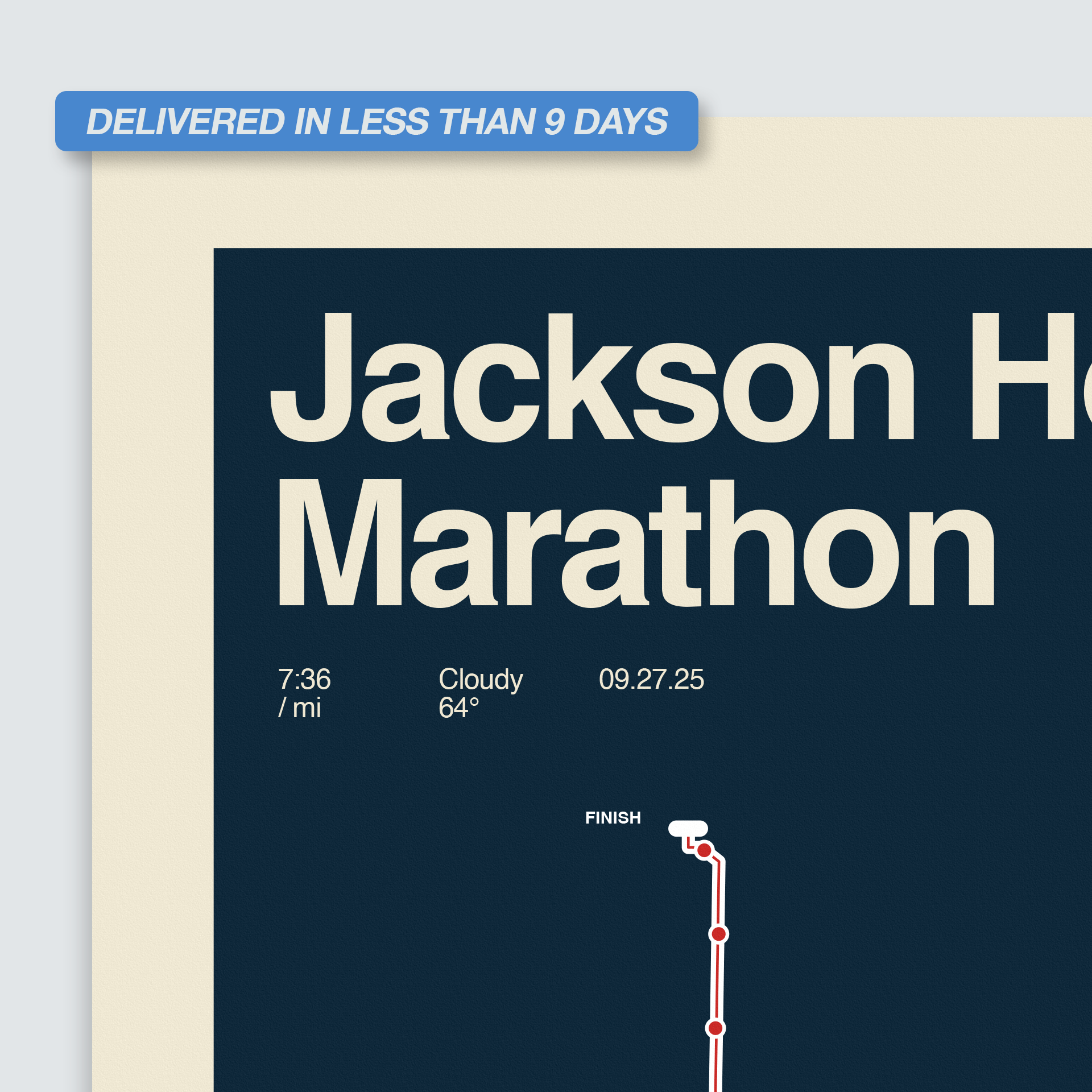 Jackson Hole Marathon Personalized Race Poster