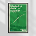Mississippi Gulf Coast Marathon Personalized Race Print