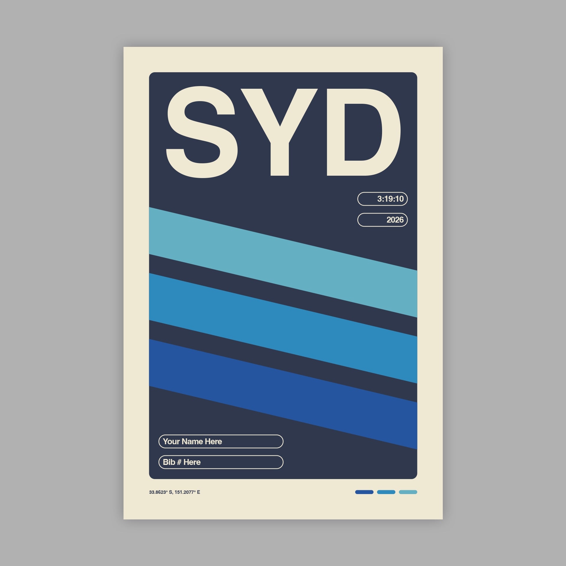 Personalized Sydney World Major Race Poster