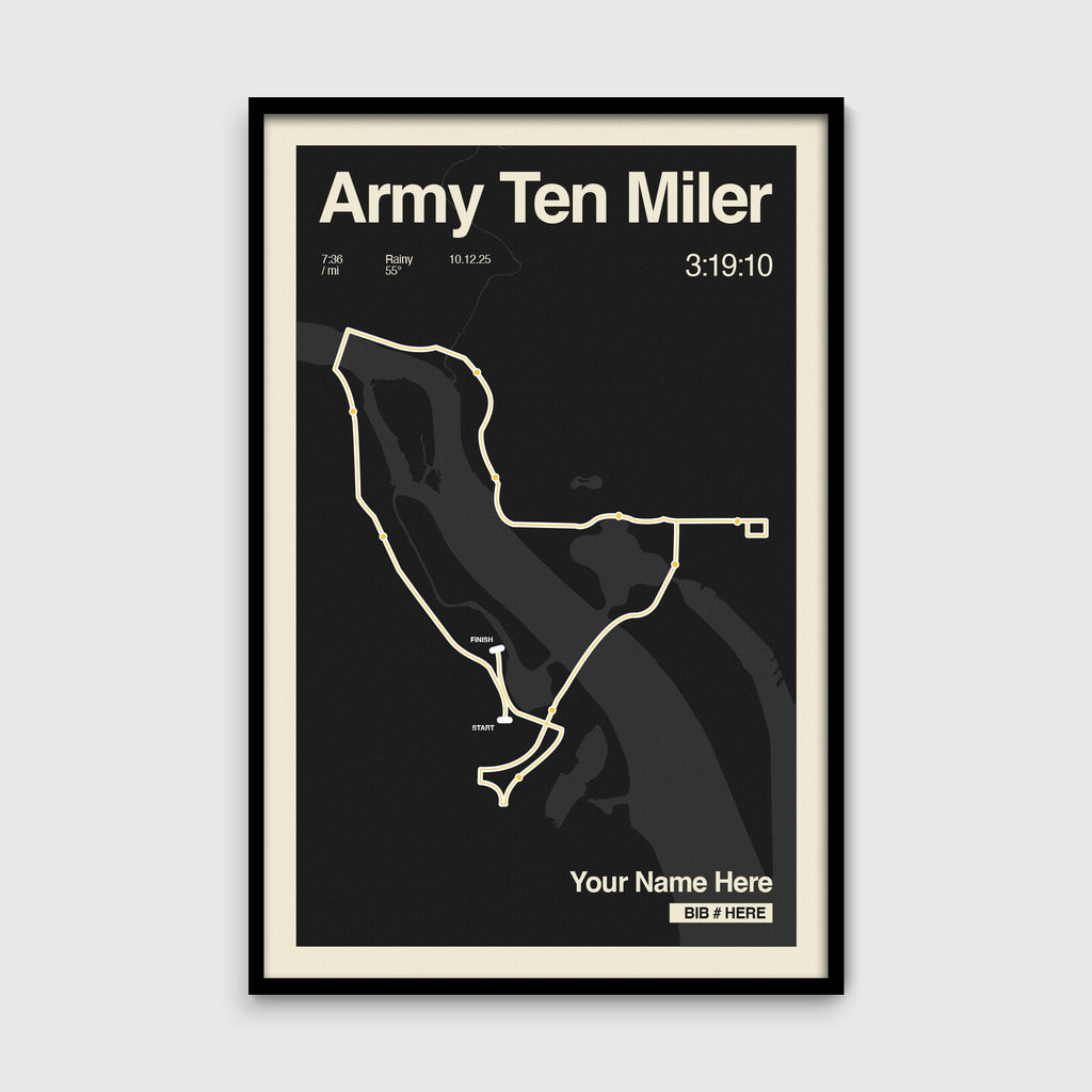 Army Ten Miler Personalized Race Print