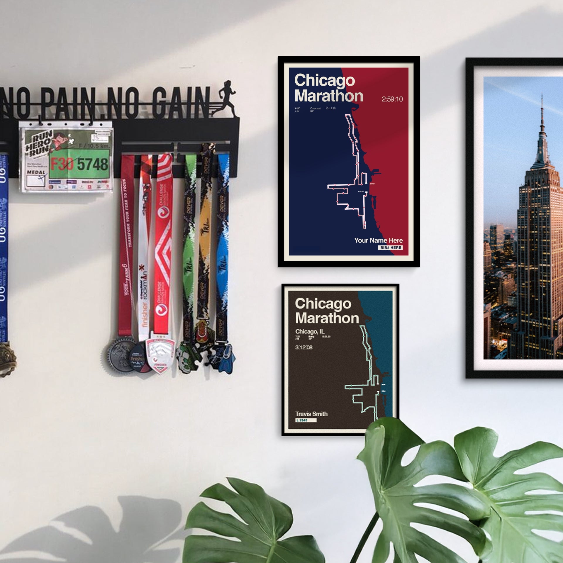 Chicago Marathon Personalized Race Print