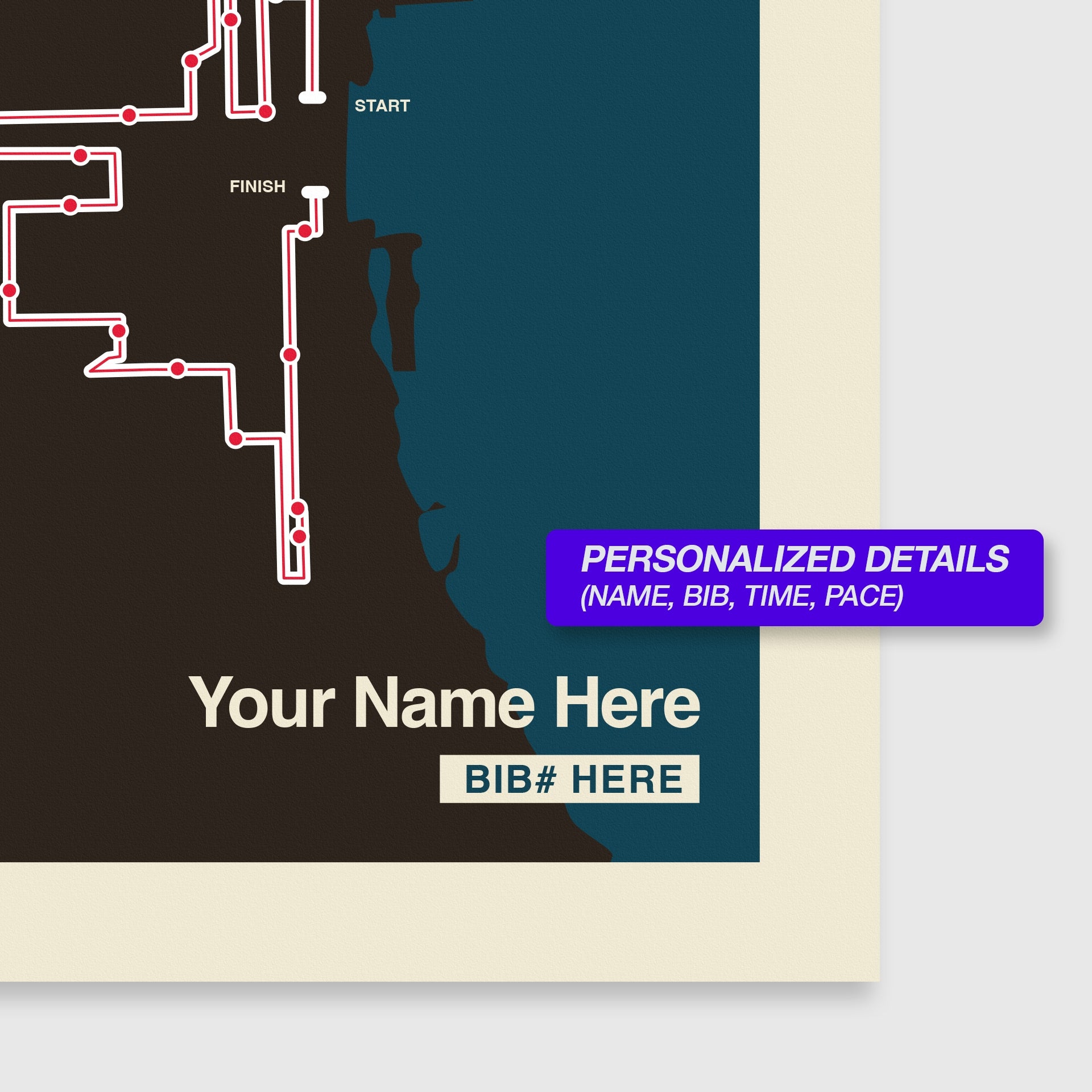Chicago Marathon Personalized Race Poster