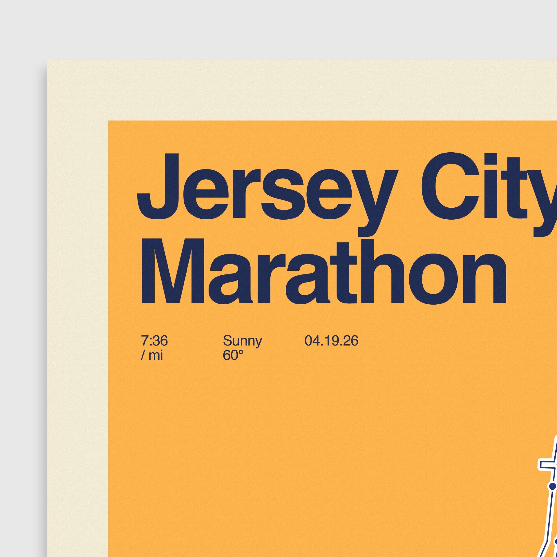 Jersey City Marathon Personalized Race Print
