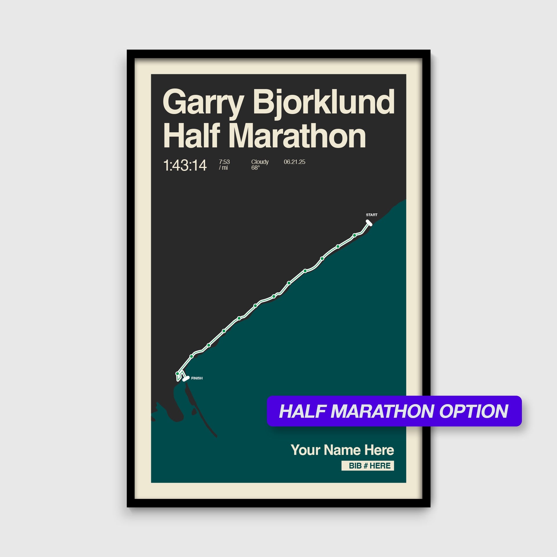 Grandma's Marathon Personalized Race Print