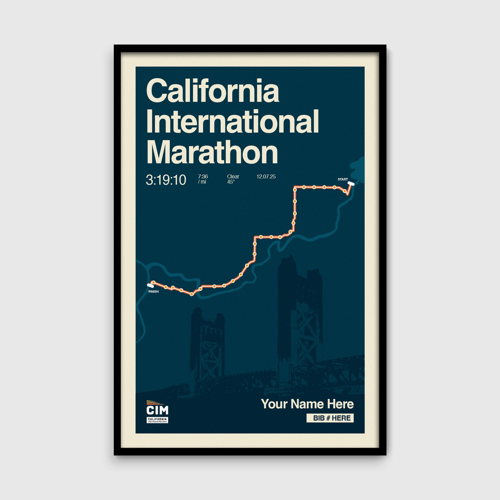 California International Marathon (CIM) Personalized Race Print