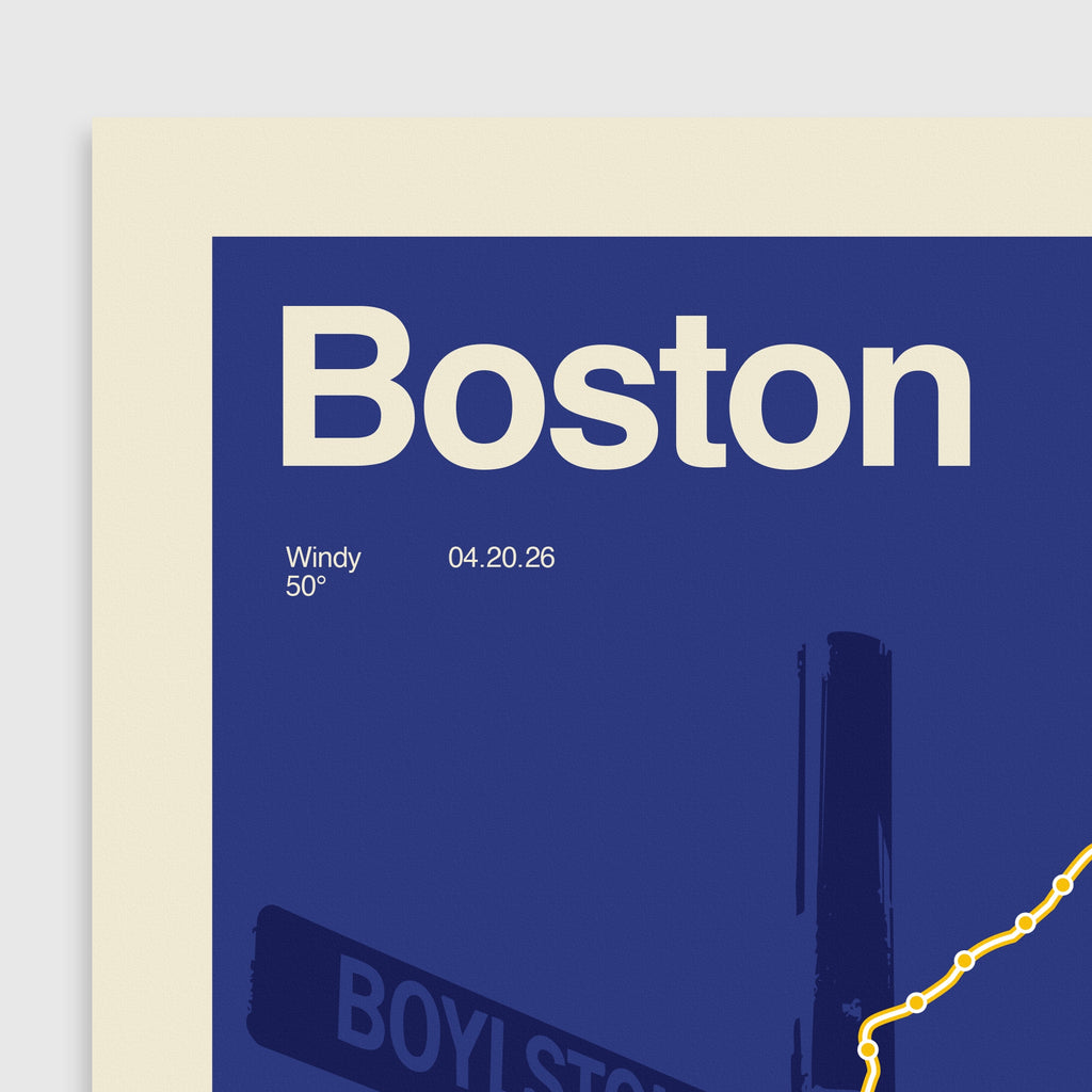 Personalized Boston Race Print