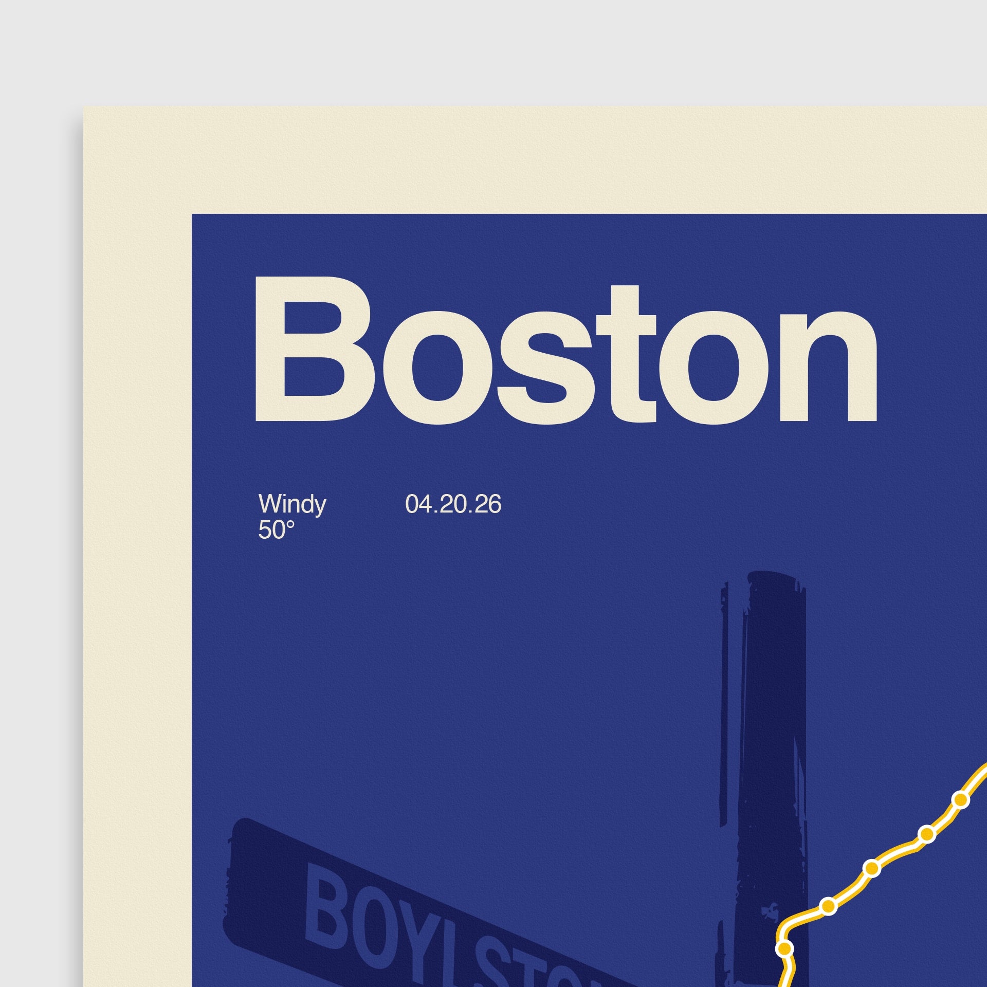 Personalized Boston Race Print
