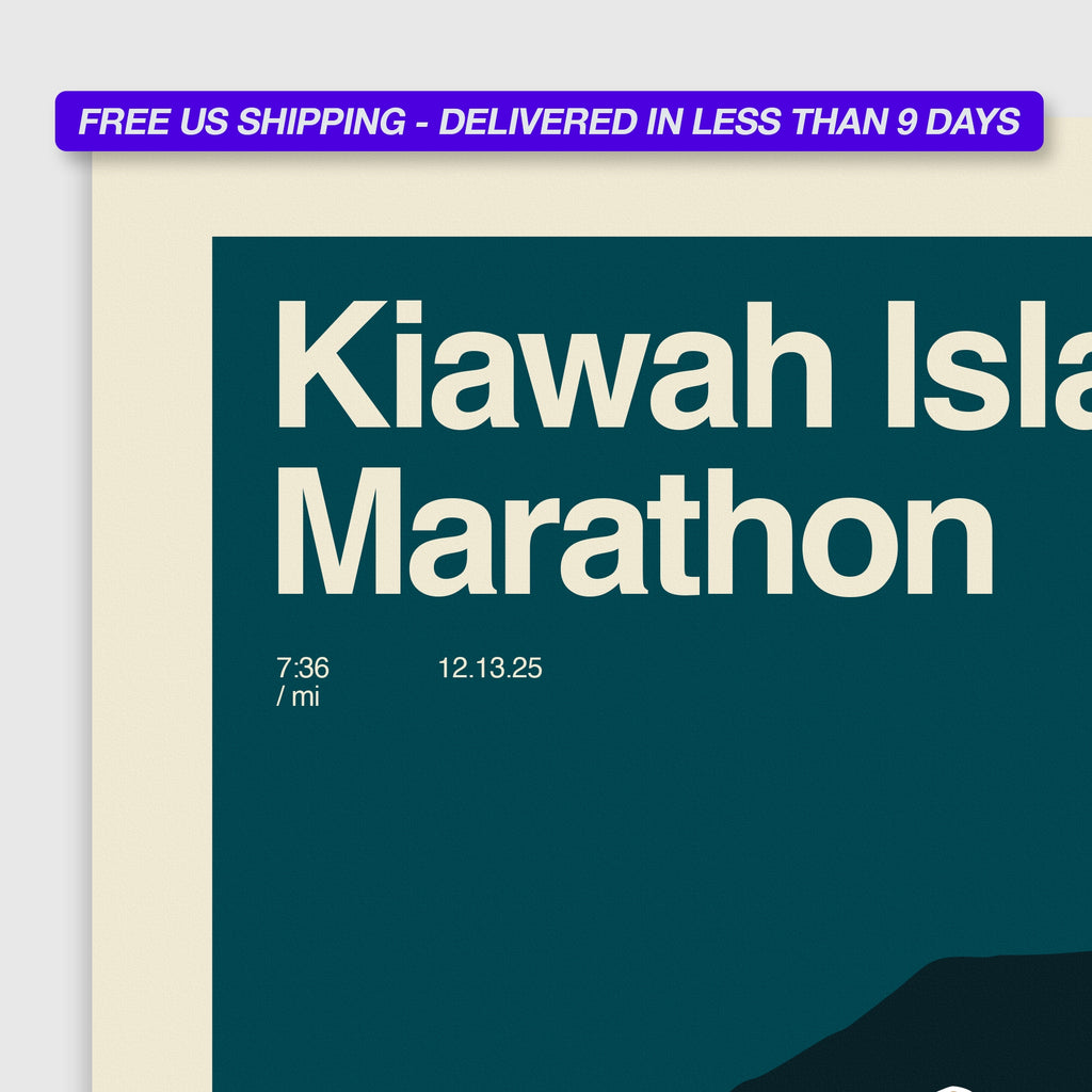 Kiawah Island Marathon Personalized Race Poster